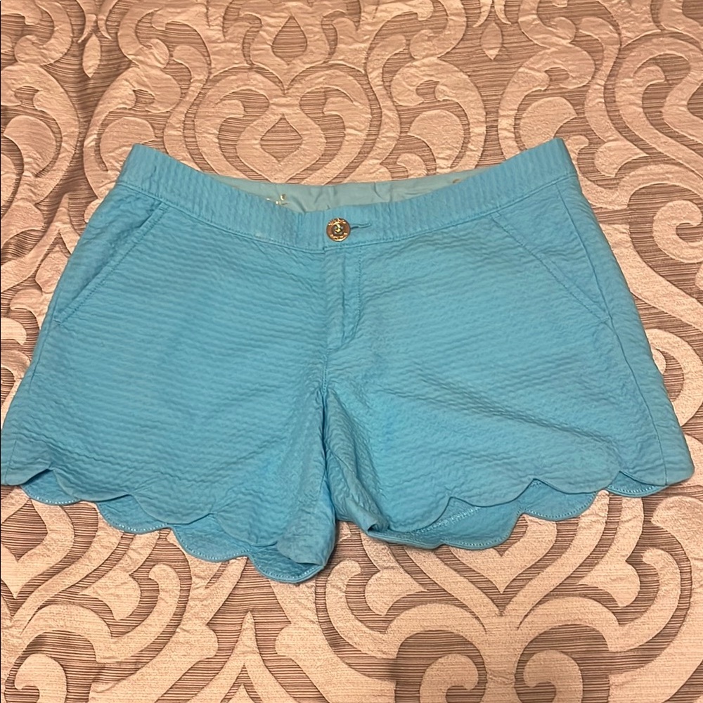 Lilly Pulitzer Turquoise Buttercup Shorts Size 2